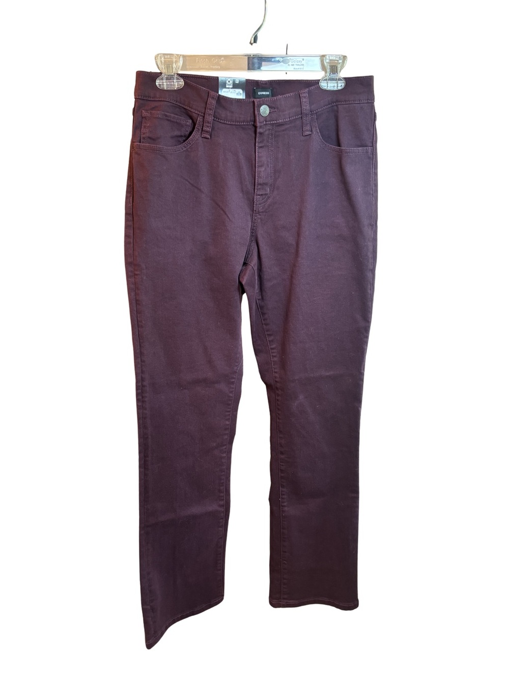 Express Denim Bootcut Jeans in Deep Wine Color Women’s 12 NWT